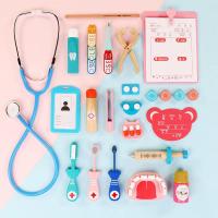 ราคา Wooden Kids Pretend Doctor Nurse Game Toys Set Cosplay Simulation Dentist Accessories Tools Children Role Play Doctor To (24742668255)