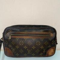 ราคา กระเป๋ามือสอง ของแท้ Louis Vuitton Monogram Marly Dragonne GM Clutch Bag วินเทจ สภาพดี (26128418243)