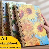 ราคา A4 Spiral Sketchbook กระดาษหนาโน้ตบุ๊ควาด A4 Sketchbook แผ่นสเก็ตช์สีน้ํา ( 60 แผ่น) (26230985713)