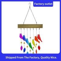 ราคา แก้วคริสตัลฝีมือ & กระดิ่งลมดริฟท์, แก้วพ่นทรายและลมตีระฆังฝีมือไม้, นกลมตีระฆังติดตั้งง่าย (40467477302)