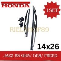 ราคา ใบปัดน้ําฝน 1 ชุด / ยางปัดน้ําฝนหน้า Honda Freed Jazz RS GK5 / GE8 (43621488534)