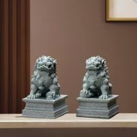 ราคา รูปปั้นสิงห์โต สิงห์โตนำโชค ผูกโบว์ดอกไม้แดง มงคล แก้ฮวงจุ้ย แก้ทางสามแพร่ง วัสดุเรซิ่น นำพาโชคลาภ (41875349658)