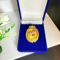 ราคา เข็มกลัดติดเสื้อ ล็อกเก็ตเรือนทองล้อมคริสตัล #G22 (44550193427)