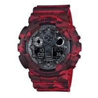 ราคา Casio G-Shock นาฬิกาข้อมือผู้ชาย ลายพรางสีแดง สายเรซิน รุ่น GA-100CM-4ADR  (178262926)