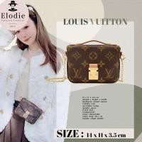 ราคา หลุยส์ วิตตอง Louis Vuitton MICRO METIS bagผู้หญิง/กระเป๋าสะพายไหล่/กระเป๋าสะพายข้าง M81267 (29626283530)