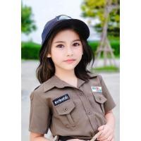 ราคา ชุดตำรวจเด็กหญิง(เสื้อแขนสั้น+หมวกแก๊ป) (21476971531)