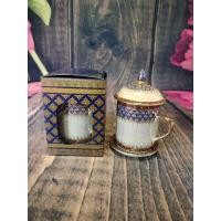 ราคา แก้วมัคเบญจรงค์เขียนลายครึ่ง (23159591458)