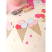 ราคา CLASS DECORTATION ORIGAMI PAPER WALL DECORTATION ICE CREAM THEME (53201729522)