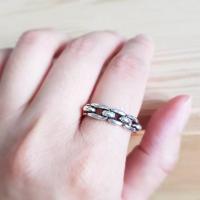 ราคา แหวนลายโซ่ใหญ่แบบรมดำเงินแท้ (3200570)