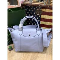 ราคา Longchamp LE PLIAGE CUIR TOP HANDLE BAG S - blue (3287570200)