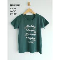 ราคา Converse เสื้อยืดสีเขียว สกรีนด้านหน้า มือ2 (มีตำหนิ) (22121652390)