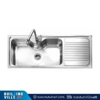 ราคา [ส่งฟรี!!] MEX อ่างล้างจาน ขนาดใหญ่ 1 หลุม 1 ที่พักจานด้านขวา พร้อมก๊อกน้ำ SUMO Series รุ่น SUMO3BL (22366340392)