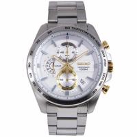 ราคา ﻿SEIKO Sport นาฬิกาข้อมือผู้ชาย Chronograph เรือนสแตนเลสหน้าปัดขาว รุ่น SSB285P1 - White/Silver (3641459032)
