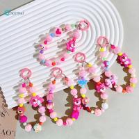 ราคา Clickthai-เคสโทรศัพท์ลายโซ่โทรศัพท์ลายหมีสตรอว์เบอร์รี่ สายคล้องสั้น สายคล้องโทรศัพท์ลายการ์ตูนประดับลูกปัด (40876292685)