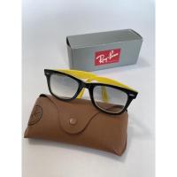 ราคา แว่นกันแดด เรย์แบรนด์ wayfarer กรอบดำ ขาด้านในสีเหลือง (12091405587)