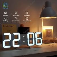 ราคา นาฬิกาดิจิตอล นาฬิกา LED นาฬิกาตั้งโต๊ะ แขวนผนัง LED Digital Wall Clock มีให้เลือก 2 แบบ ขอบสีขาวและขอบสีดำ (28523244918)