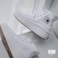 ราคา [ของแท้ ส่งไว จากไทย] CONVERSE CHUCK TAYLOR ALL STAR MOVE HI PLATFORM OX WHITE/WHITE (19074401303)