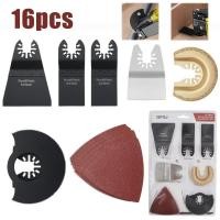 ราคา 16 ชิ้น/เซ็ต Multi-Function ใบเลื่อยอุปกรณ์เสริม Oscillating Kit Multi Quick release ขัดตัดเครื่องมือสําหรับ Renovator เครื่องมือไฟฟ้า (47101661100)