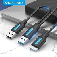 ราคา Vention สาย USB Micro-B มาตรฐาน USB 3.0 ความเร็วสูง 5Gbps จ่ายไฟ 2A แกนสายหนา สำหรับฮาร์ดดิสก์ภายนอก/อุปกรณ์ (26980885482)