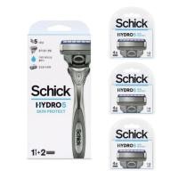 ราคา Schick Hydro 5 Skin Protect Razor 5 ชั้นใบมีด Moisturizing Hydro Gel-box Flip Trimmer / จากเกาหลี (25739716555)