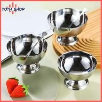 ราคา ToTH แก้วน้ำแข็งสแตนเลส แก้วขนมหวาน แก้วน้ำนมไขมัน แก้วน้ำแข็ง แก้วน้ำแข็งทรงเรโทร [ของขวัญ：ส้อม] (40221648531)