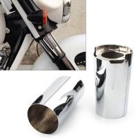 ราคา Mo 1Pair Chrome Motorcycle Front Fork Slider Covers for Harley Touring Electra Street Tri Glide 2014 2015 2016 2017 2018 (29216305708)