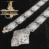 ราคา เข็มขัดราคาพิเศษยาว 42 นิ้วเข็มขัดไทยออเจ้าเข็มขัดผ้าถุงล้านนาสีเงิน (3220323086)