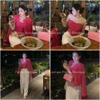 ราคา ชุดชุดราตรีนมโต+เสื้อแจ็คเกตสีชมพูเข้ม (40564561192)