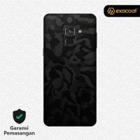ราคา [EXACOAT] Galaxy A8 / A8+ (2018) Skins Black Camo (26541657349)
