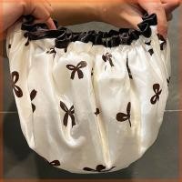 ราคา CC Stylish Bows ตกแต่งหมวกอาบน้ําผู้ใหญ่ Double Layer หมวกนุ่มกันน้ํา (44313923757)