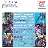 ราคา ดีคอลน้ำ [EZ DECAL] K08 ZETA GUNDAM [MG/HG FREE SCALE] PRE-CUT Water Decal (16516628049)