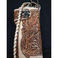 ราคา กระเป๋าสตางค์หนังวัวตอกลายแท้ (1160227172)