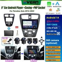 ราคา (8GB + 128gb Qled ) Evean 9 "Octa Core 360 รถAndroid PlayerสําหรับPerodua Axia 2014-2022 พร้อมปลอกและปลั๊กและเล่นPower Socket (24339196324)