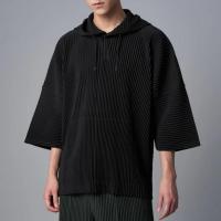 ราคา ⚡️พร้อมส่ง ส่งไว ส่งด่วน⚡️ Miyake เสื้อกันหนาวลําลอง มีฮู้ด ระบายอากาศ จับจีบ (25933398091)