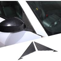 ราคา Daeiclru Soft Carbon Fiber Front Window A Pillar Triangle Cover Sticker เข้ากันได้กับ Nissan 350z 2003-2006, Front Window Triangle Cover Trim Accessories (สีดํา) (54252564021)