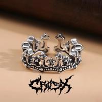 ราคา WNO RING / CROWN RING BLACK SILVER RING / CROSS RING STAR CROSS RING SKULL RING แหวนสไตล์เกาหลีสไตล์เกาหลีแหวน AESTHETIC TITANIUM STAINLESS RING MENS HIP HOP Cool PUNK (42772887464)