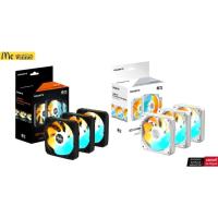 ราคา FAN CASE 12CM GIGABYTE EZ CHAIN FAN 120 ICE PACK3 -BLACK / WHITE-ของแท้ 1 ปี (28038598357)