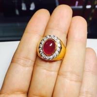 ราคา แหวนพลอยทับทิมเม็ดยอดชายสวยๆทองแท้ราคาโรงงาน (6832797187)