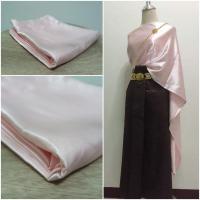 ราคา สไบ สไบสีชมพูอ่อน สไบเรียบ ชุดไทย (23803748347)