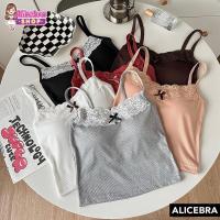 ราคา สายเดียวครอปบรา ฟองน้ำในตัว แต่งลูกไม้ (26564814114)