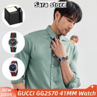 ราคา GUCCI GG2570 BLACK DIAL GREEN RED YA142305 41MM WATCH (BRAND NEW IN BOX) Men's Watches ผู้ชาย/นาฬิกา (44126239236)