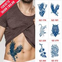 ราคา FRUIT INK Lasts รอยสักชั่วคราว 1 เดือน ขนาด 18x11cm สติ๊กเกอร์รอยสัก เสือ นก ปลา นกฮูก CODE GZ (54301555787)