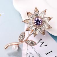 ราคา เวอร์ชั่นเกาหลีที่ขายดีที่สุดสีม่วงคริสตัลซิลเวอร์โกลด์ช่อดอกไม้เข็มกลัดมุกเงางามคริสตัล rhinestone มุกช่อเข็มกลัดป่าเครื่องประดับ (7225800088)