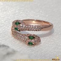 ราคา มิคิโก้ แหวนรูปงูวินเทจ, ทองแดงแหวนหลากสี, 2024 รูปงูรูปชุดแหวนผู้หญิง (41175875548)