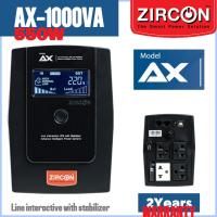 ราคา ZIRCON UPS เครื่องสำรองไฟ AX1000VA/550W Line Interactive ประกัน 2 ปี (29236890946)