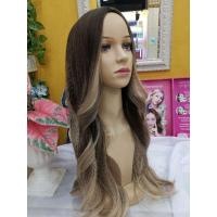 ราคา วิกผมแสกกลางลอนคลื่นมาม่าสีไฮไลท์ (24527279586)
