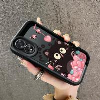 ราคา เคสสำหรับ OPPO A18 A38 A2x เคสป้องกันรูปแมวดำน่ารักพร้อมเคสโทรศัพท์ซิลิโคนนิ่ม (26813951988)