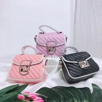 ราคา Pimmy กระเป๋าแฟชั่น แบรนด์ Pimmy แท้ กระเป๋าถือ/กระเป๋าสะพายข้าง สีม่วง/ชมพู/ดำ รหัส PP1243 (8733456571)