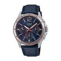 ราคา Casio นาฬิกาผู้ชาย สายหนังสีน้ำเงิน Gent sport รุ่น MTP-1374L,MTP-1374L-2A,MTP-1374L-2AVDF (7061461730)