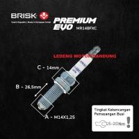 ราคา BRISK MR14BFXC หัวเทียน Premium Evo สําหรับ Datsun Sigra Livina Juke March (44221551817)